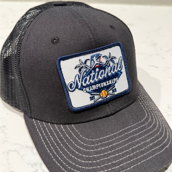 Gray National Championships Softball Trucker Hat - Picture 1 of 3